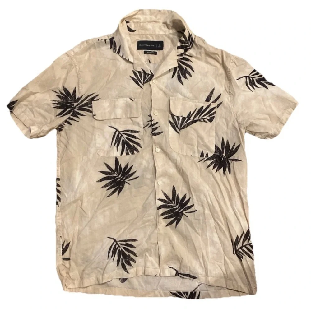 Abercrombie & Fitch Hawaiian Shirt Mens Small Multicolor Relaxed